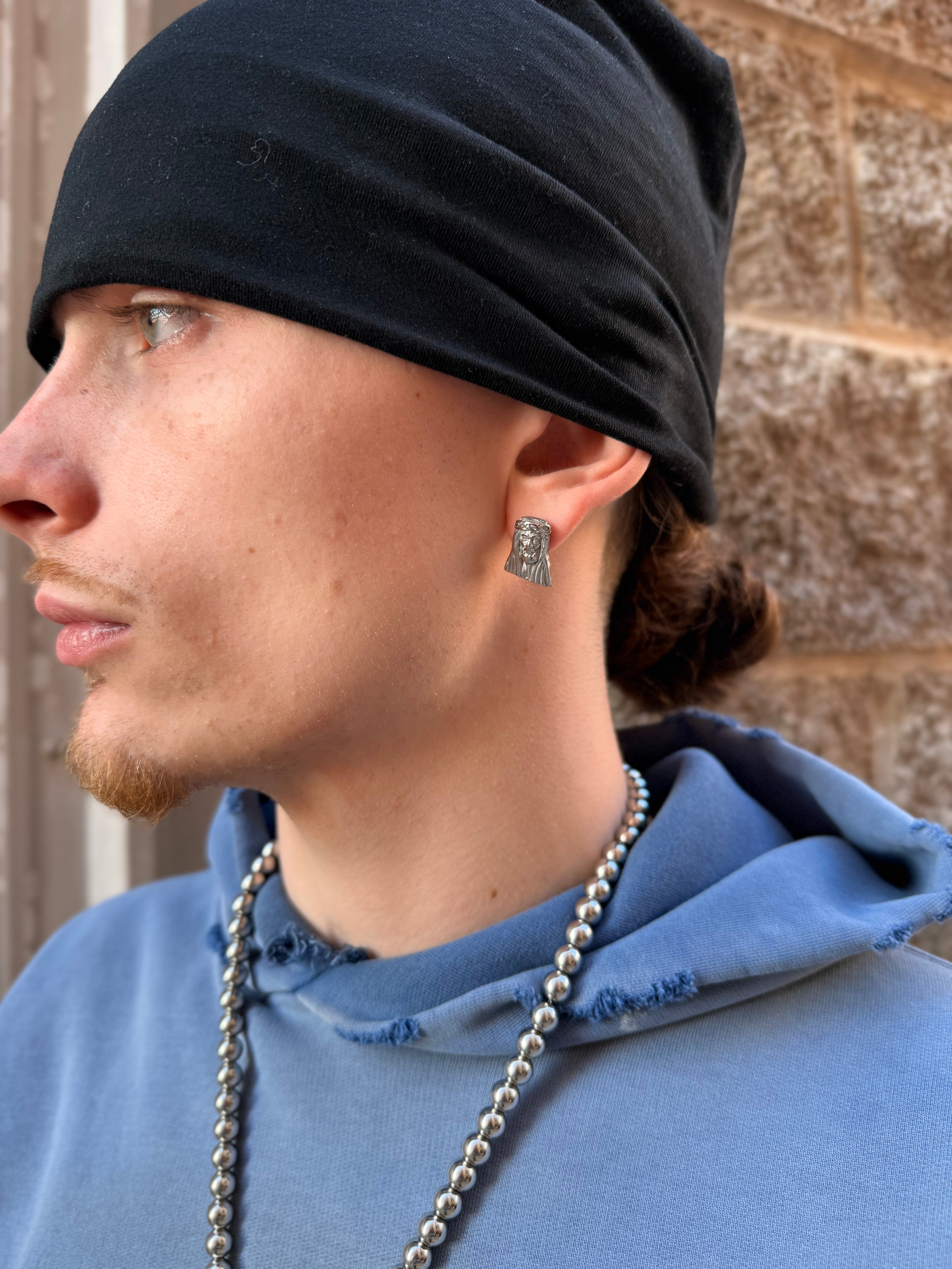 Gold Jesus Piece Earrings