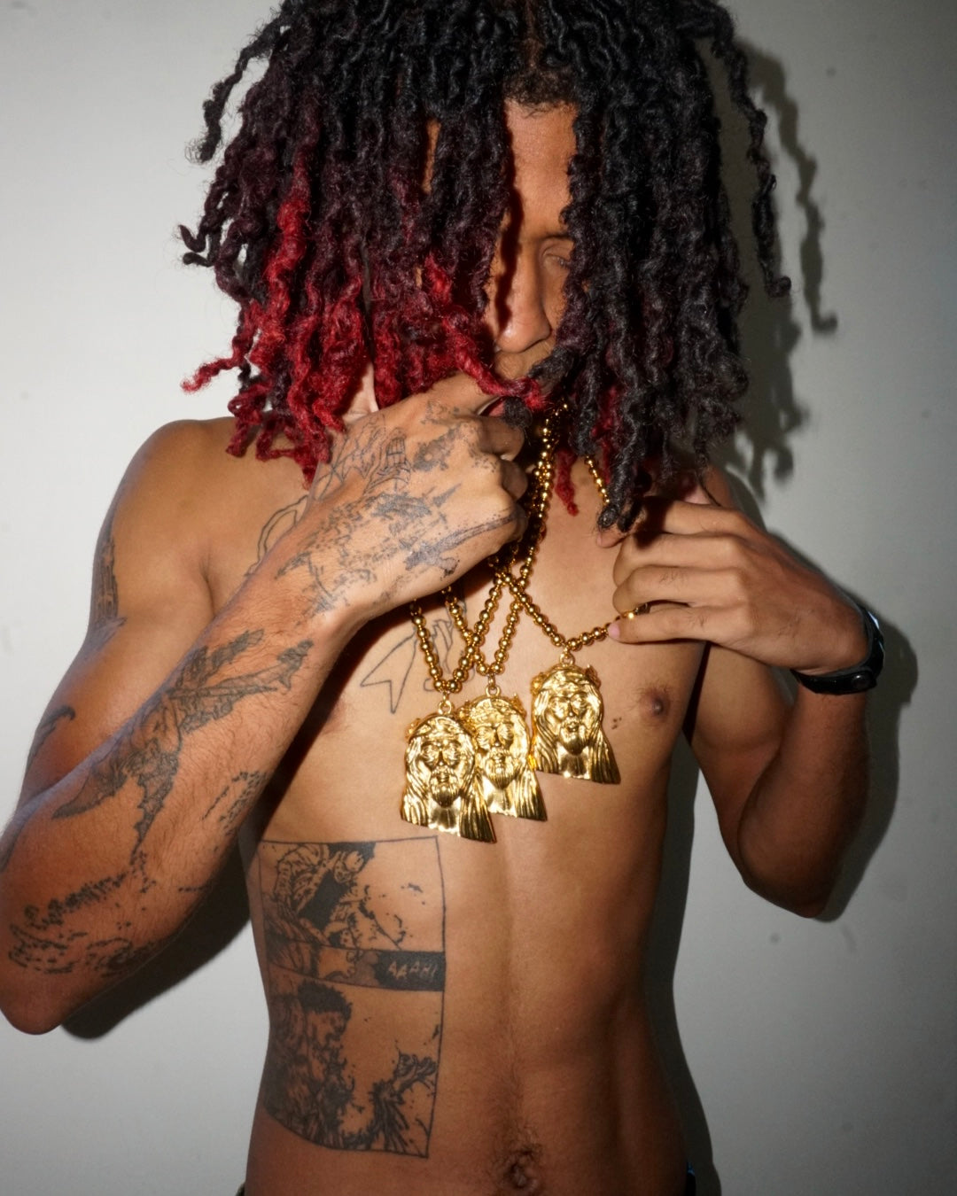 Gold Jesus Piece "PeaceKeeper"