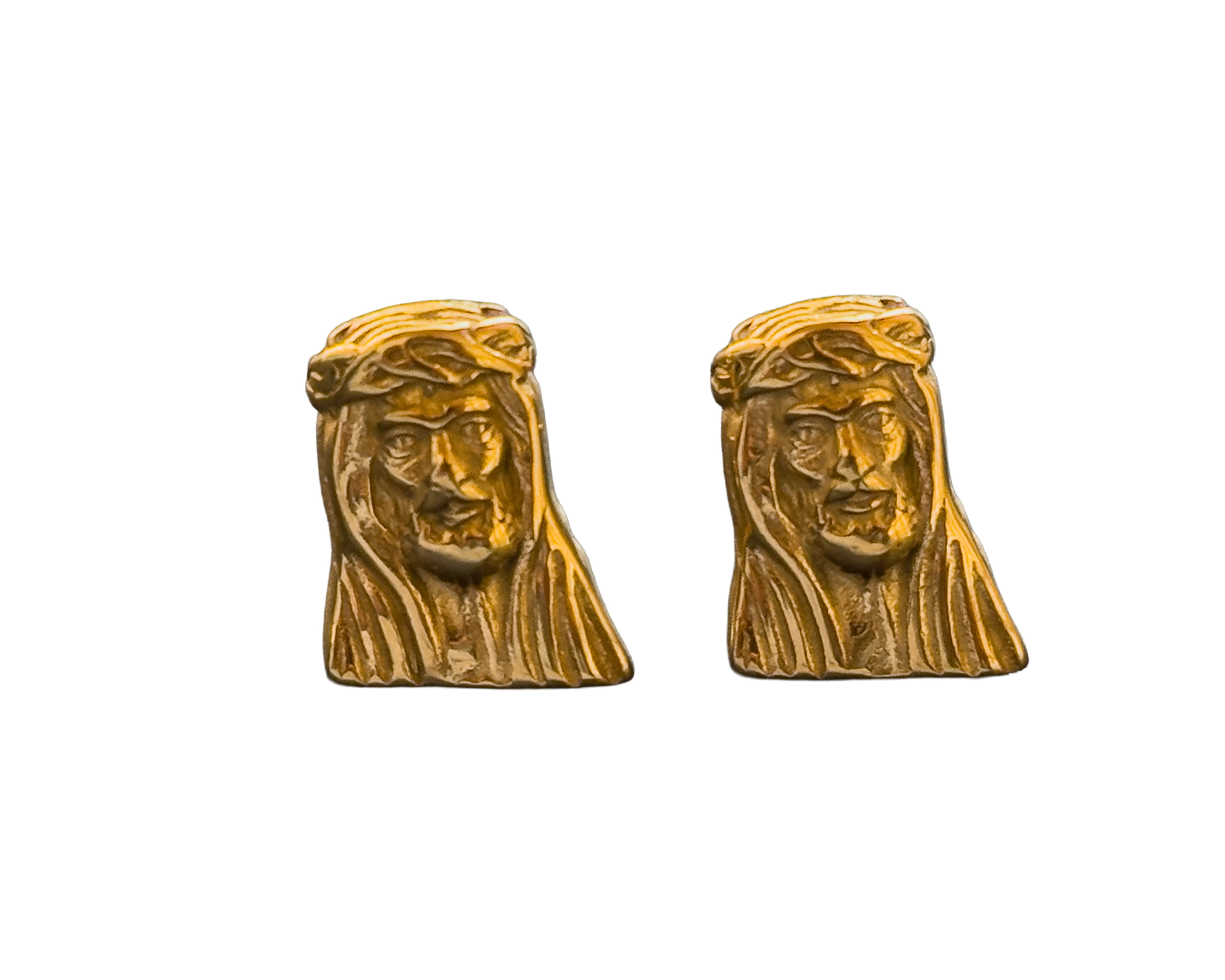 Gold Jesus Piece Earrings